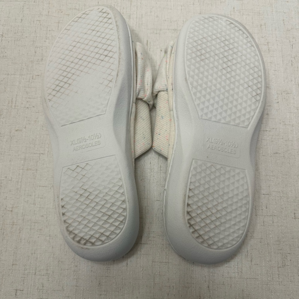 💜Aeropostale Ivory Speckled Slide Sandals with Knotted Upper - Picture 4 of 7
